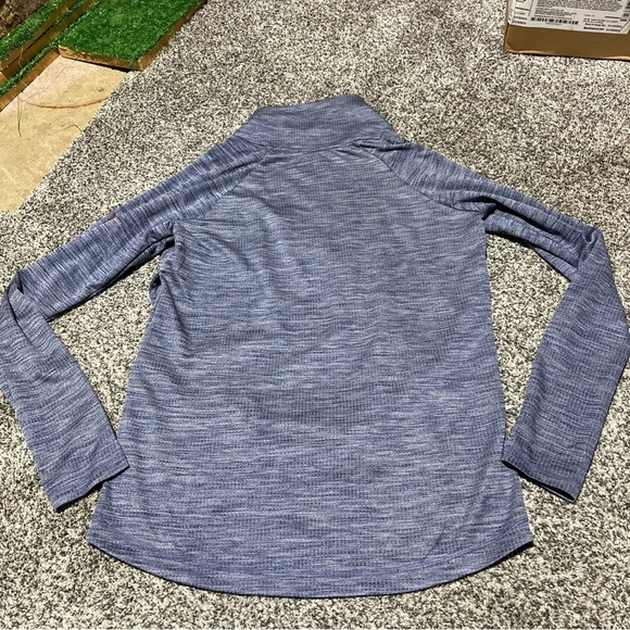 IBKUL Pullover Womens Medium Blue 1/4 Zip Asymmetrical Mock Neck Active UPF 50 - Picture 10 of 10